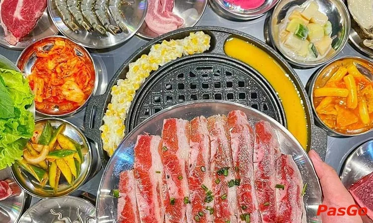 Nhà hàng BosSam BBQ Huỳnh Thúc Kháng Buffet lẩu nướng Hàn Quốc ăn là phê 4