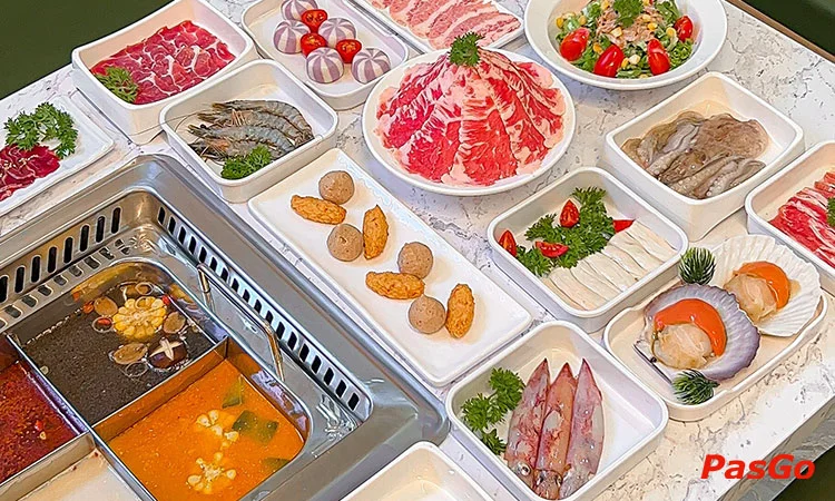 Nhà hàng Dainty Hotpot Lạc Long Quân bữa tiệc buffet lẩu châu Á 1