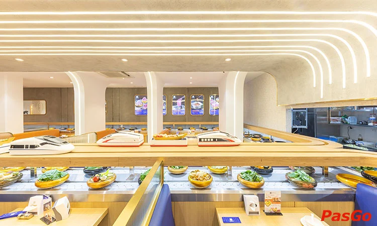 Nhà hàng Shang Chi Taiwanese Rotary Hotpot Trung Hòa Buffet lẩu băng chuyền Đài Loan 2