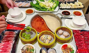 Nhà hàng XieXìe Hotpot Dimum Cộng Hòa Buffet Lẩu Băng Chuyền Trung Hoa 2