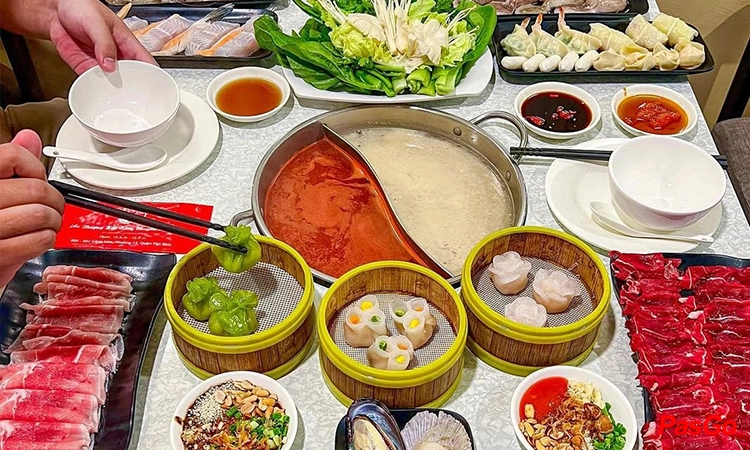 Nhà hàng XieXìe Hotpot Dimum Cộng Hòa Buffet Lẩu Băng Chuyền Trung Hoa 2