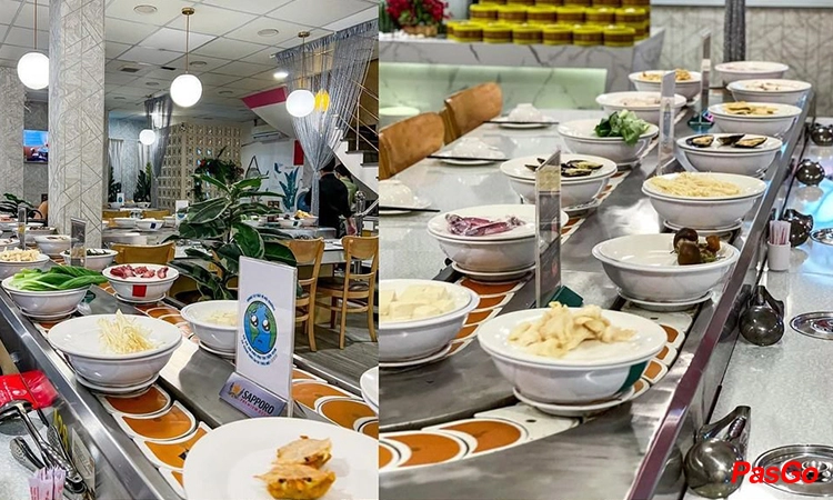 Nhà hàng XieXìe Hotpot Dimum Cộng Hòa Buffet Lẩu Băng Chuyền Trung Hoa 8