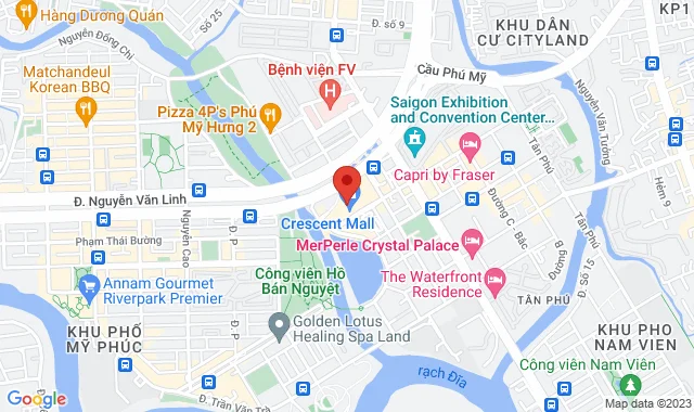 Tầng 5 Crescent Mall, Số 101 Tôn Dật Tiên, P. Tân Phú, Q.7 