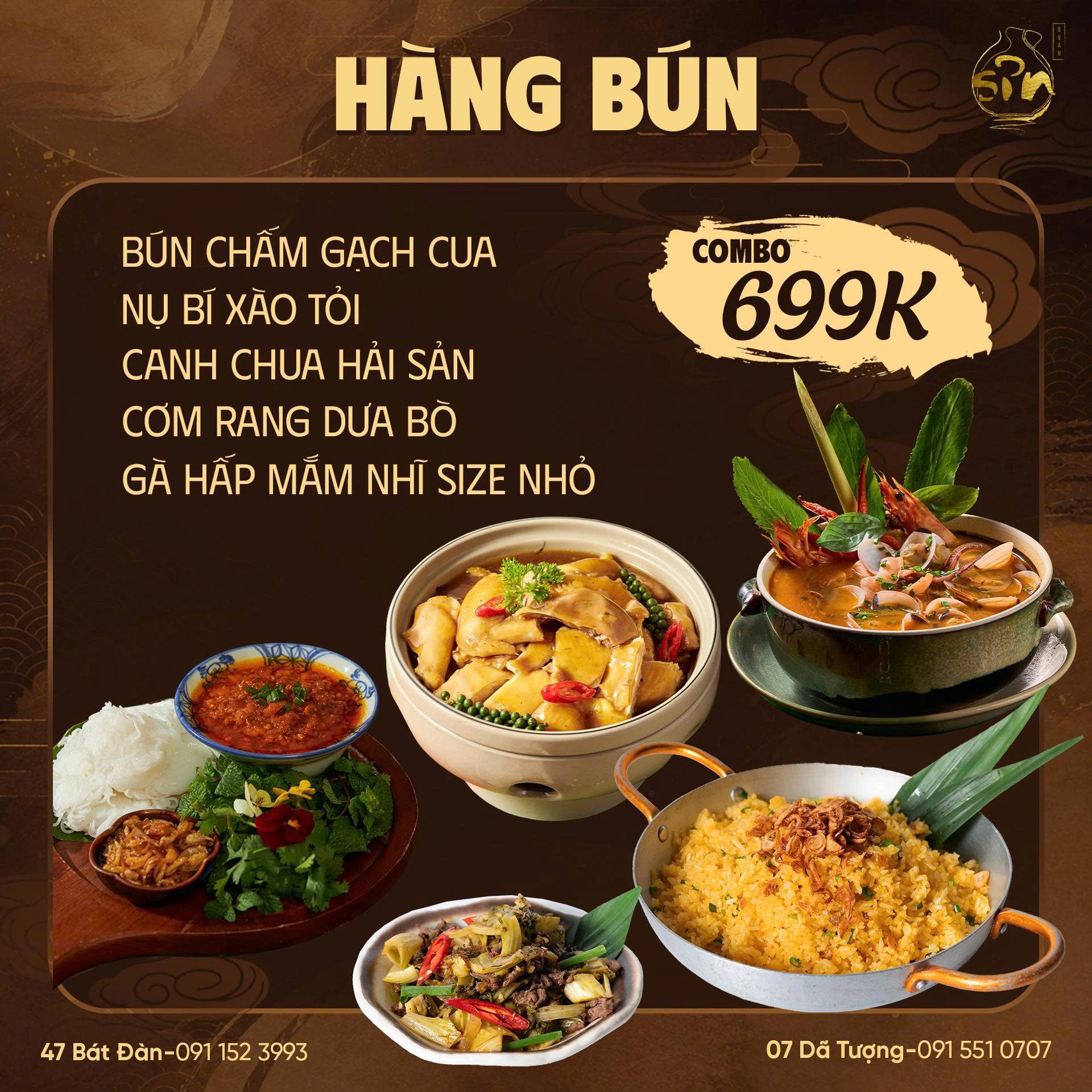 Combo trưa Hàng Bún 699K1